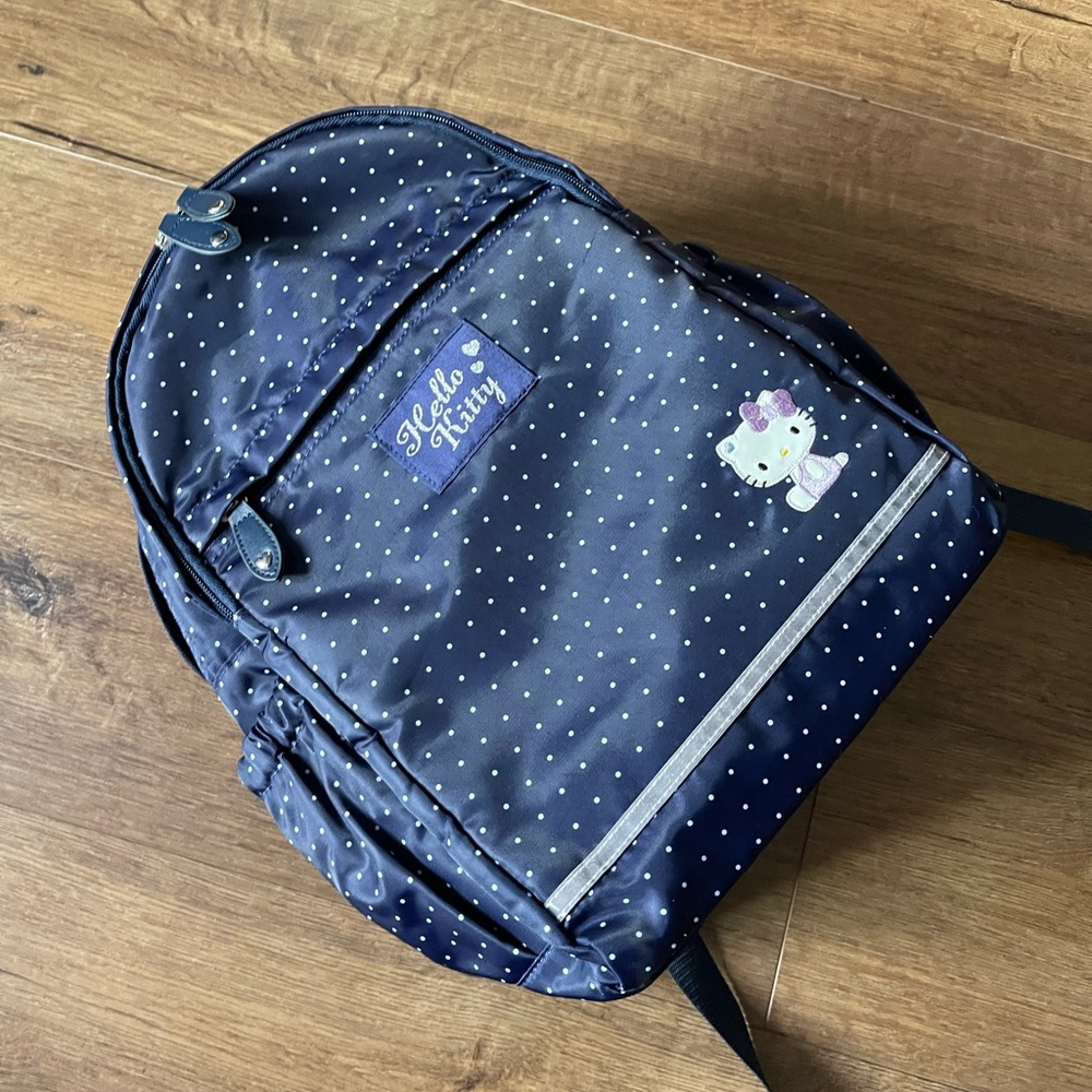HELLO KITTY-Imported (NWT) Large Nylon Polka Dot Backpack - Picture 16 of 16